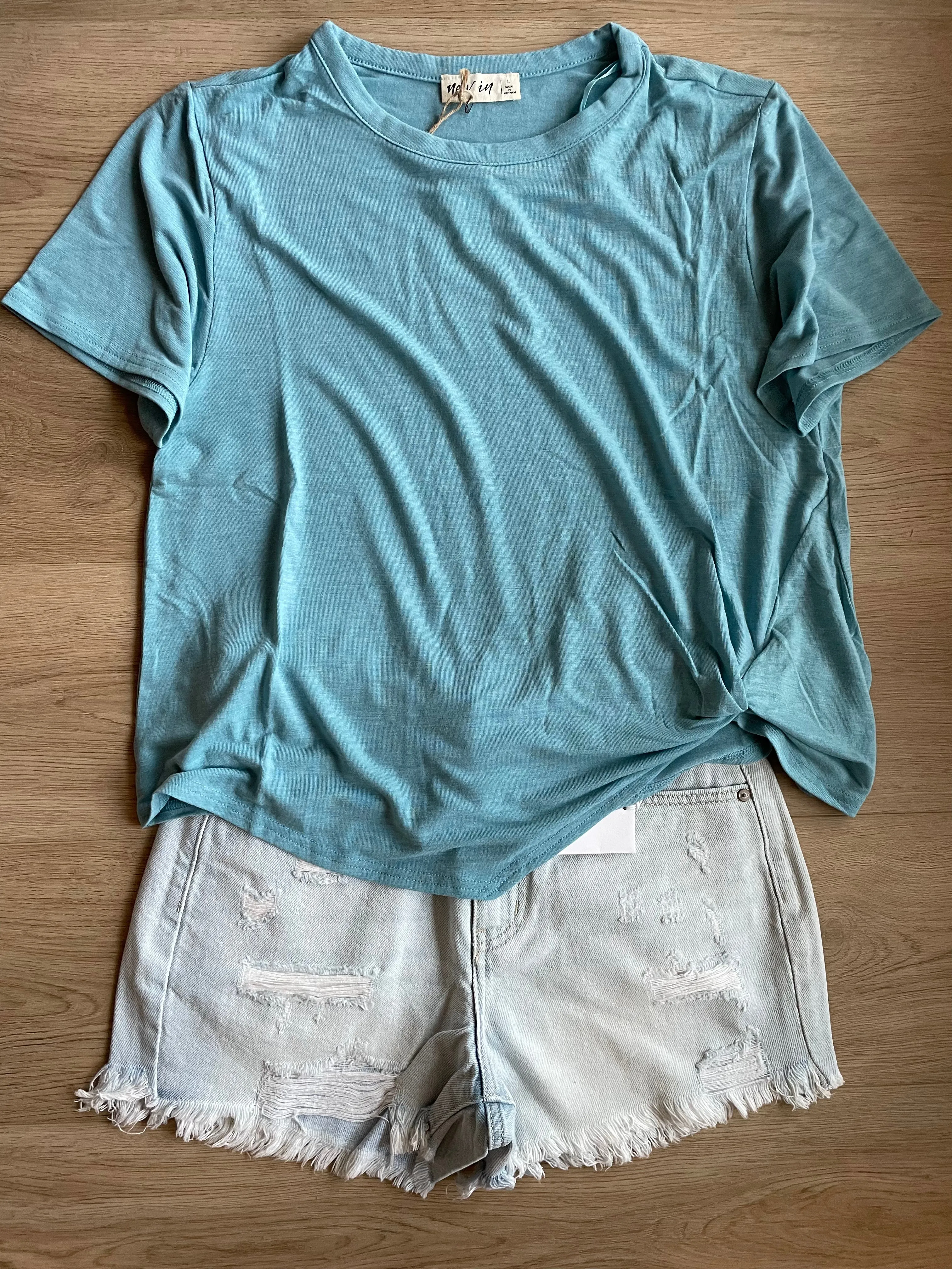 Twisted Hem Knit Top