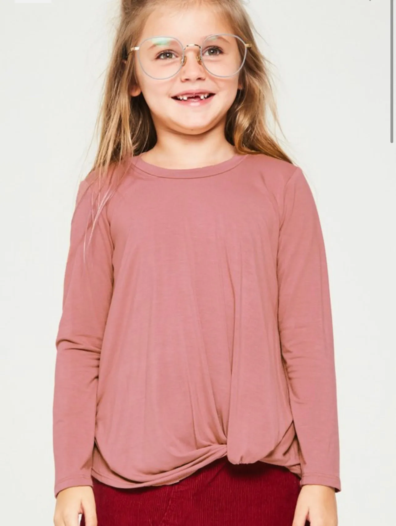 Twisted Knit Solid Knit Top