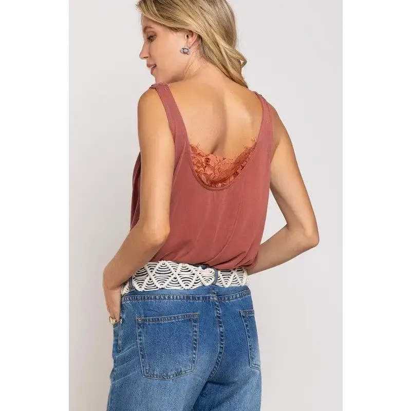 Twisted Sleeveless Strap Knit Top