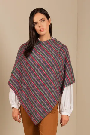 Uneven Poncho Baby Alpaca Color Arena