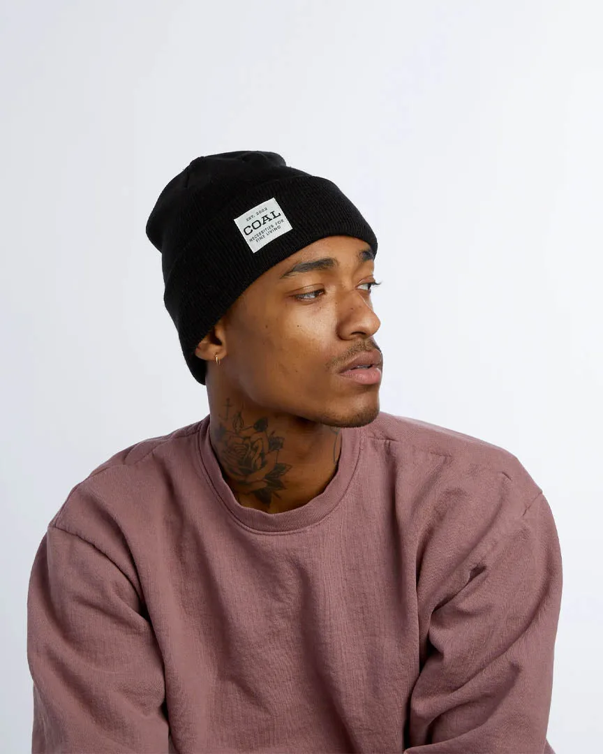 Uniform Mid Recycled Knit Cuff Beanie - Black