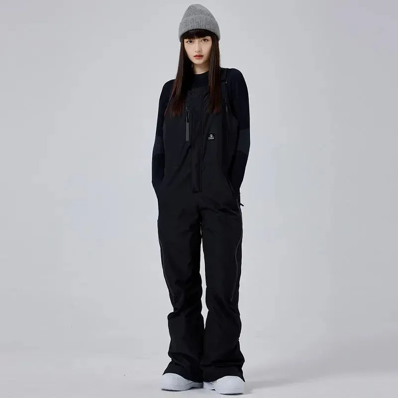 Unisex Thicken Snow Bibs Pants Outdoor Loose Sports Pants