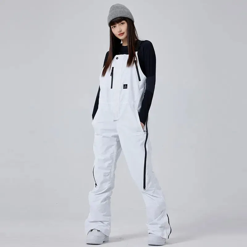 Unisex Thicken Snow Bibs Pants Outdoor Loose Sports Pants