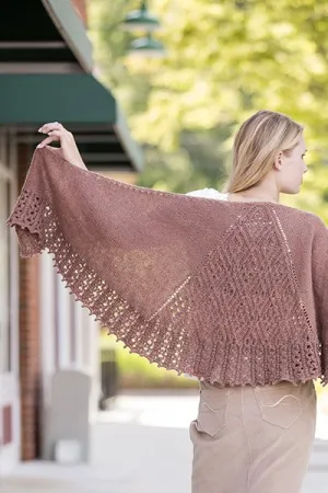 Universal Yarn Deluxe Cable Collection Patterns - Dilworth Shawl - PDF Download