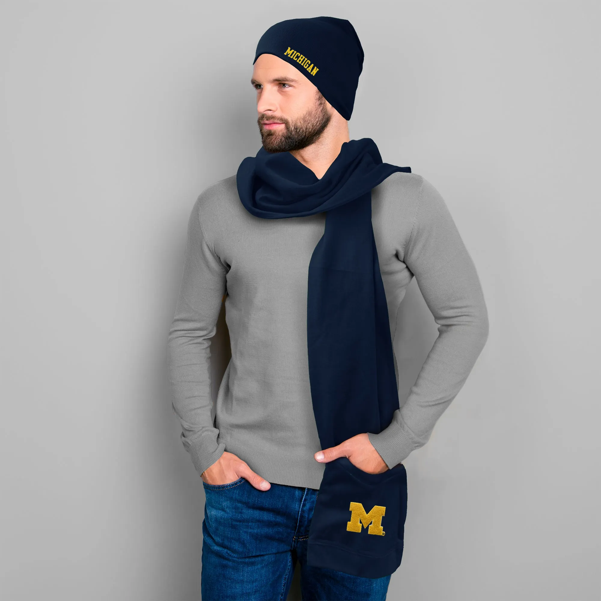 University of Michigan Jimmy Bean 4 in 1 Scarf