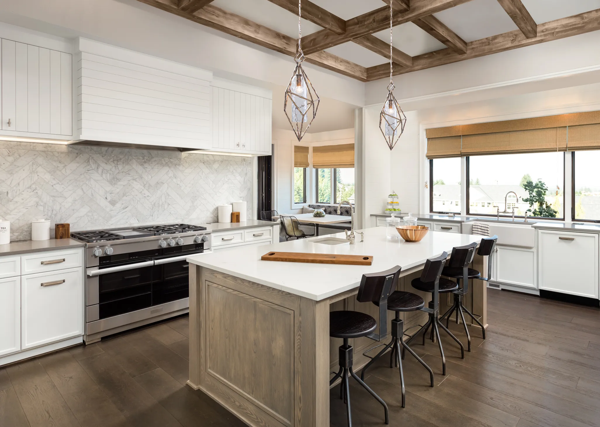 Vesta Geometric Smoked Glass Pendant Light