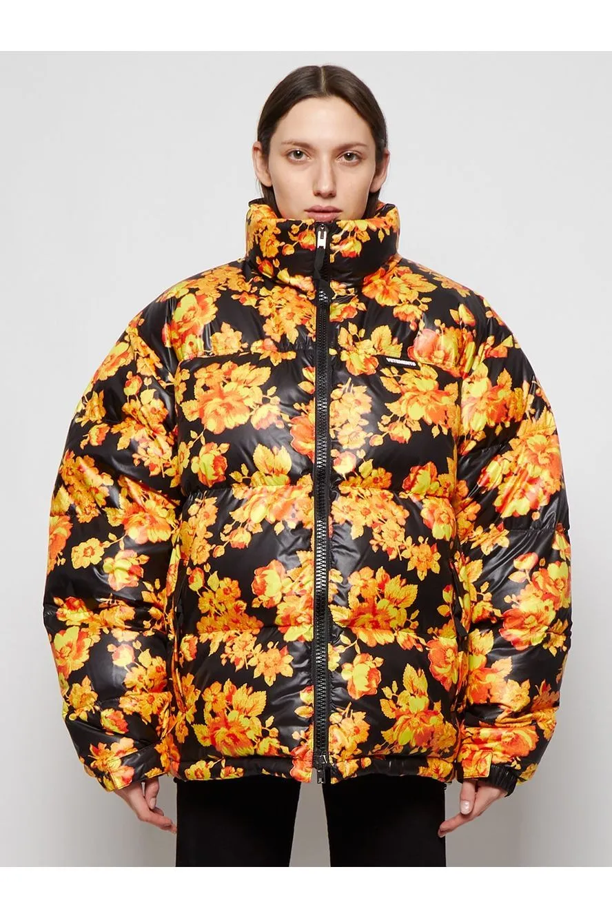 VETEMENTS | Acid Flower Puffer Jacket - Orange