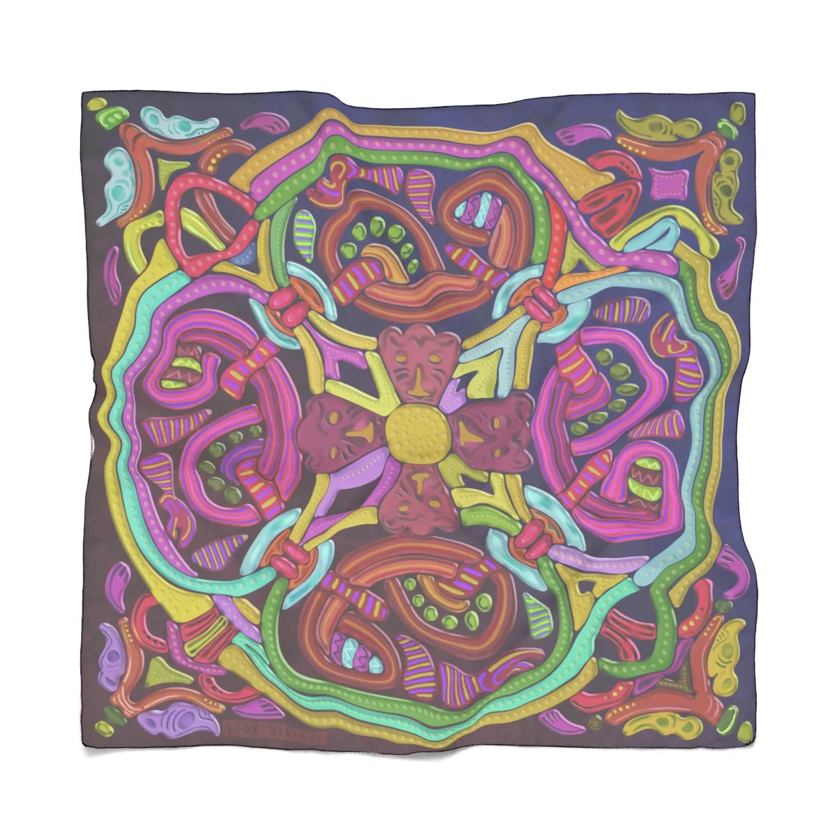 Viking Multicolored Borre 1 Transparent Poly Scarf (2 Sizes-2 fabrics)