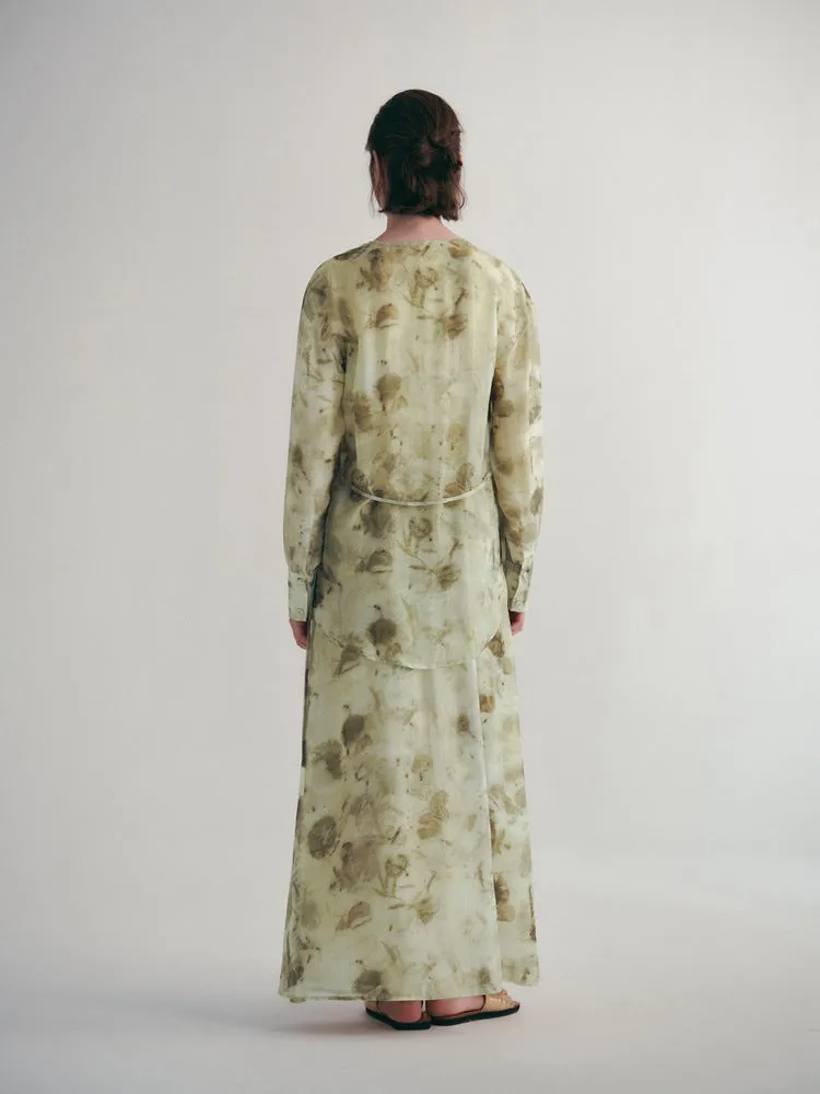 Vintage Romantic Floral High-Waist Midi Skirt