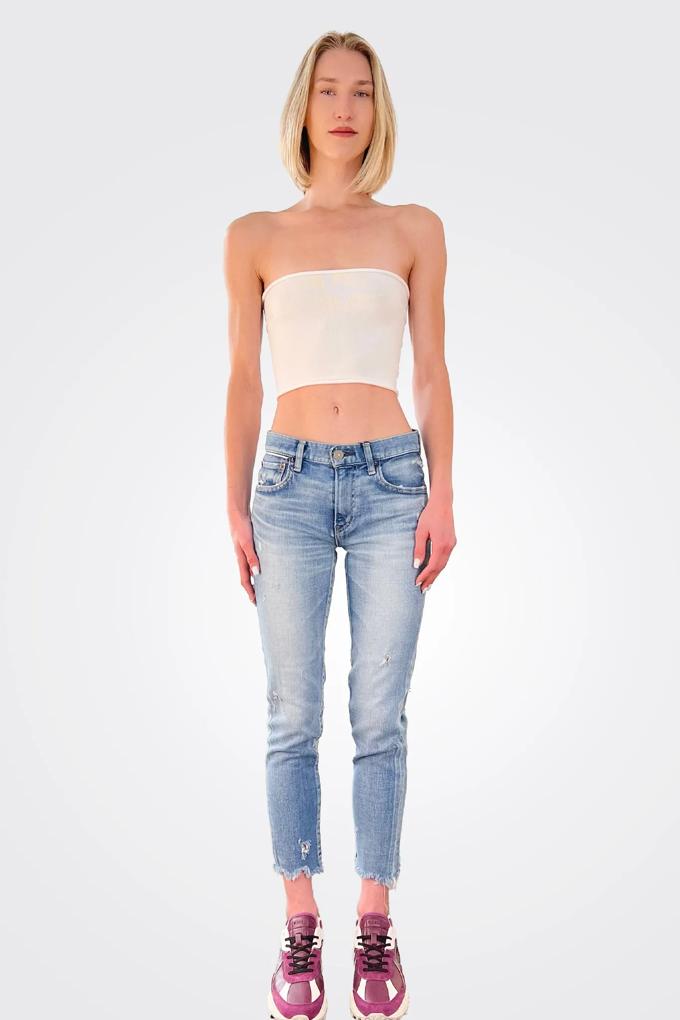 Viscose Knit Top - Cream White