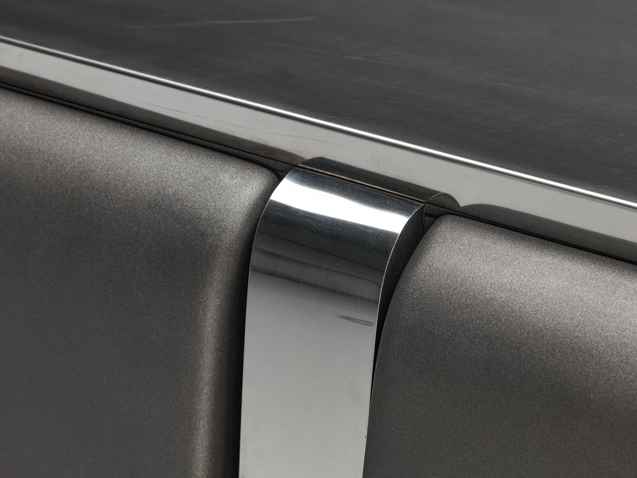 Vittorio Introini 'Colby' Sideboard in Grey Lacquered Wood and Metal