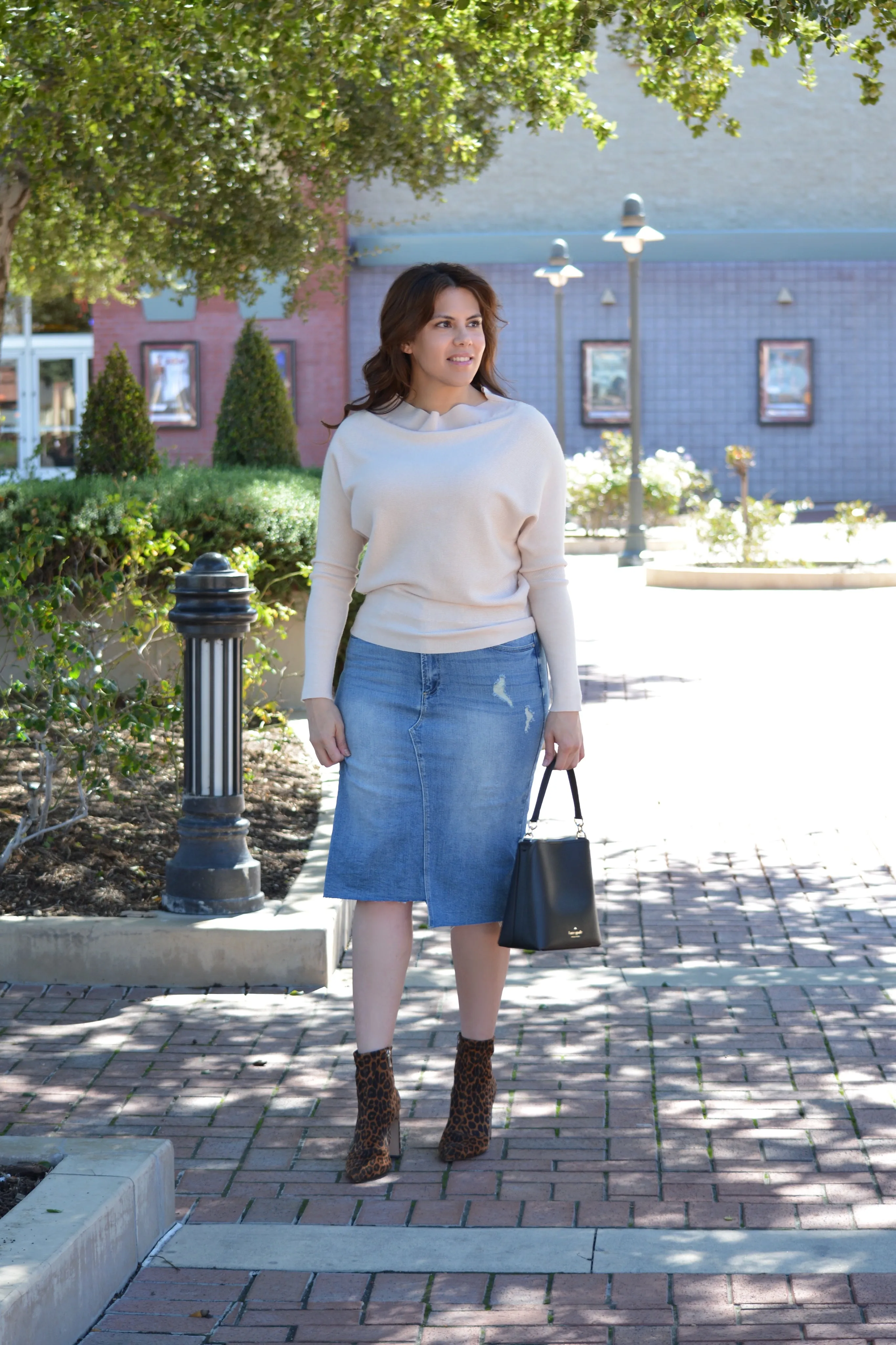 Vivi Distressed Denim Skirt