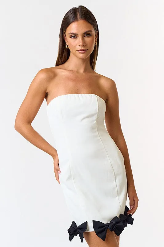 VOGUE - BOW BOTTOM TUBE DRESS