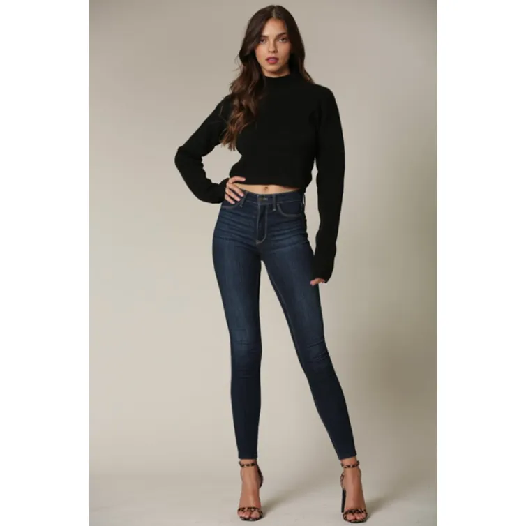 Vouss Knit Top Featuring a Lace Up Back