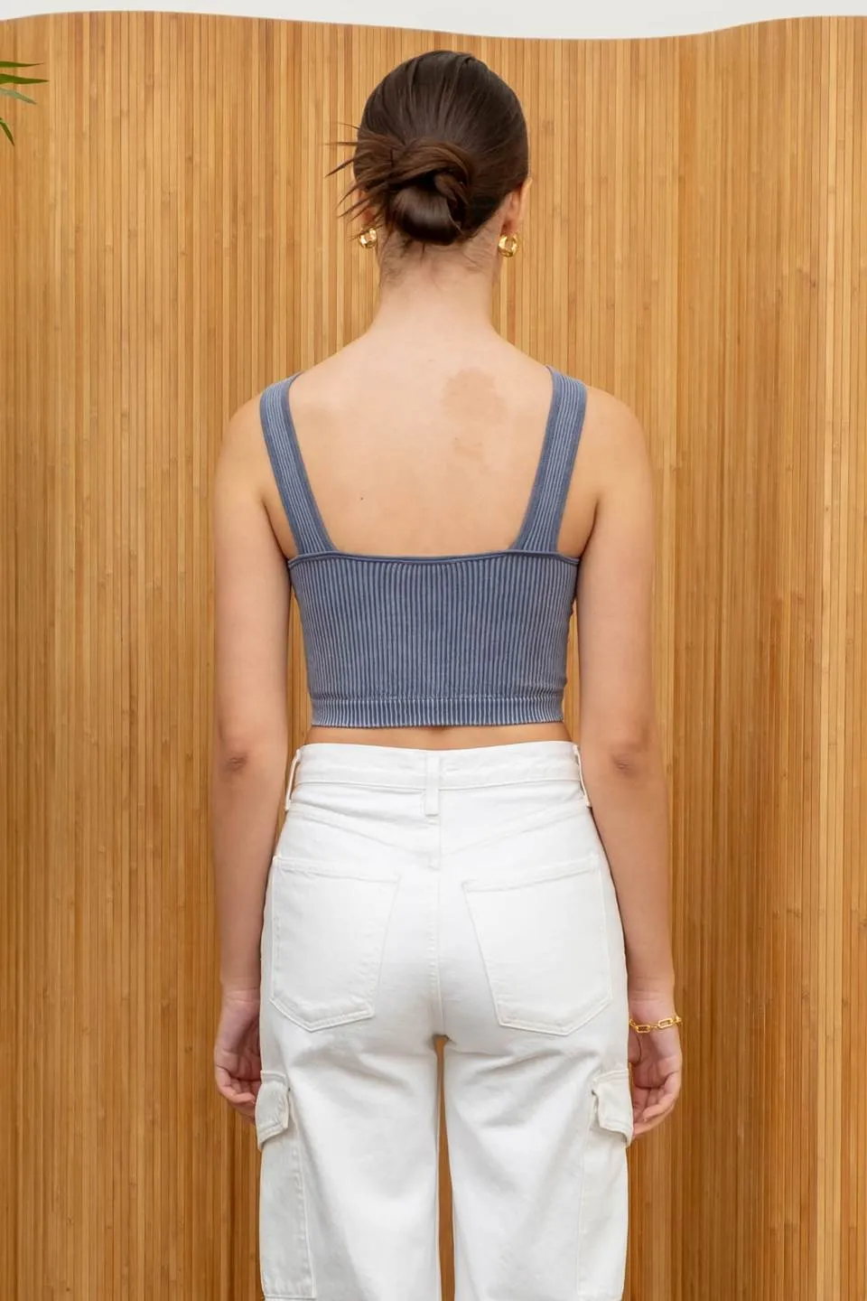WASHED SEAMLESS CROP TOP