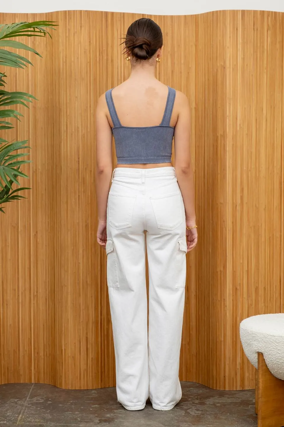 WASHED SEAMLESS CROP TOP
