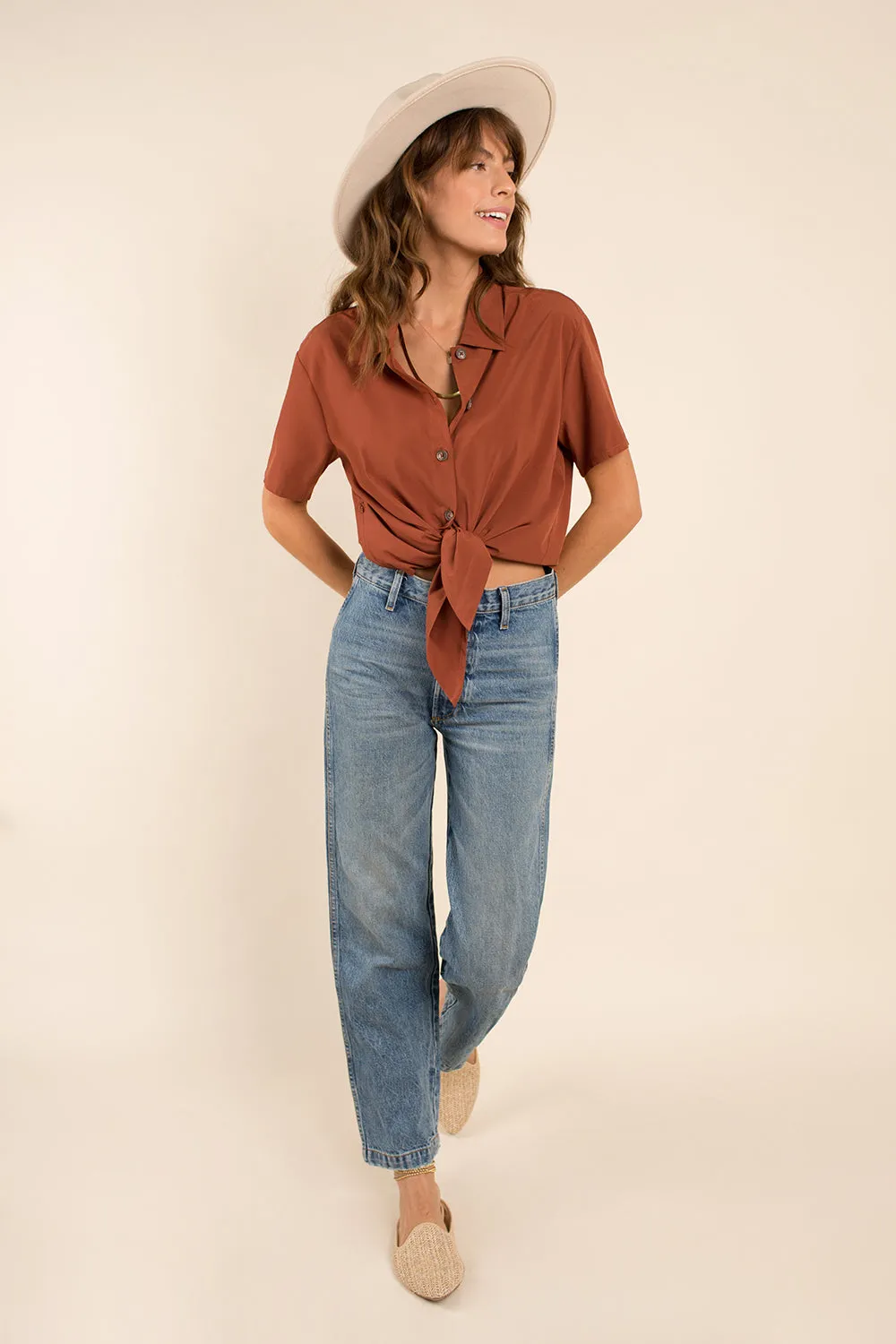 Wayre - Button Up Crop