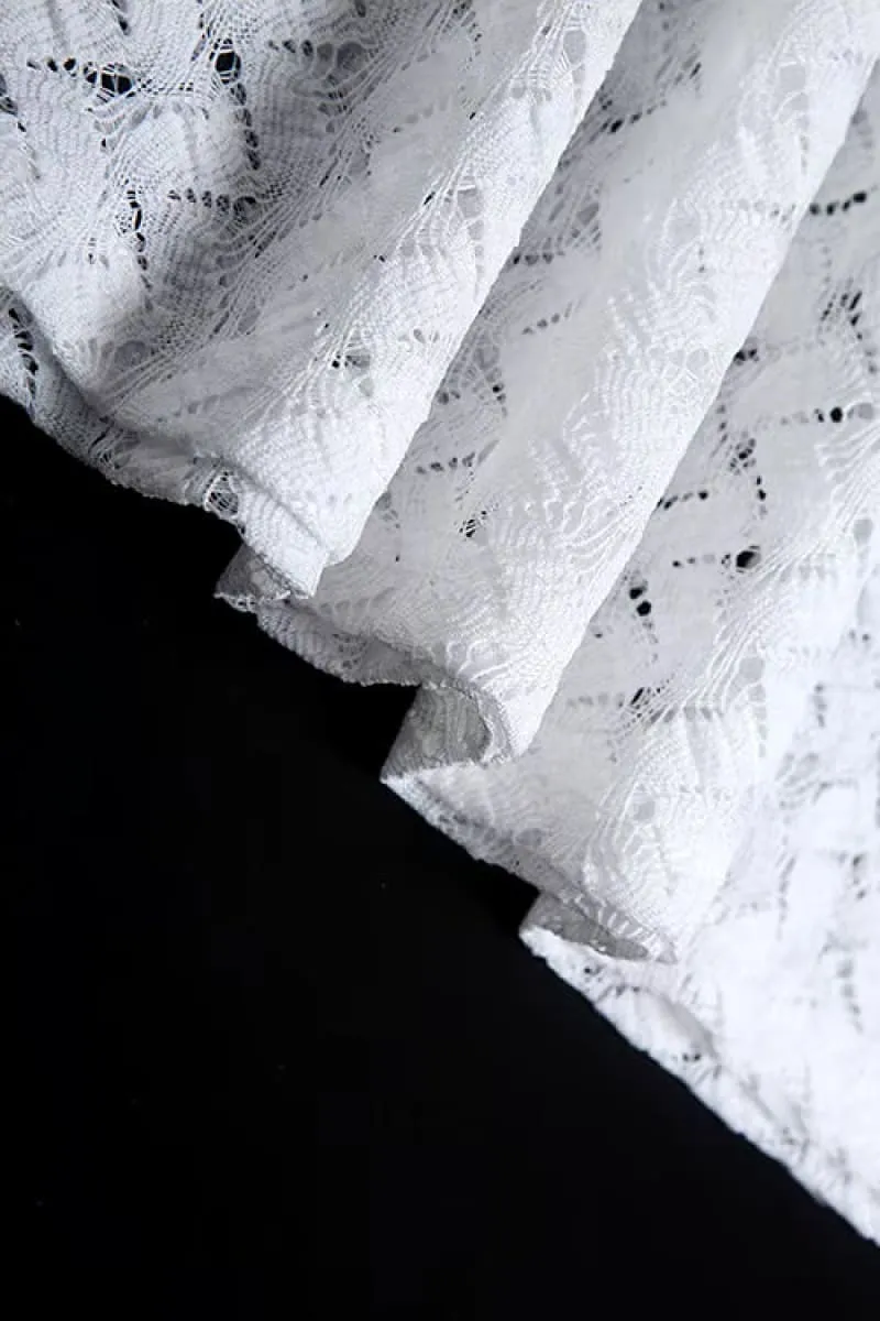 White Lace Sleeveless Backless Maxi Dress