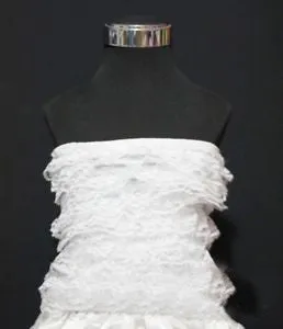 White lace tube top