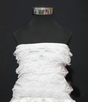 White lace tube top