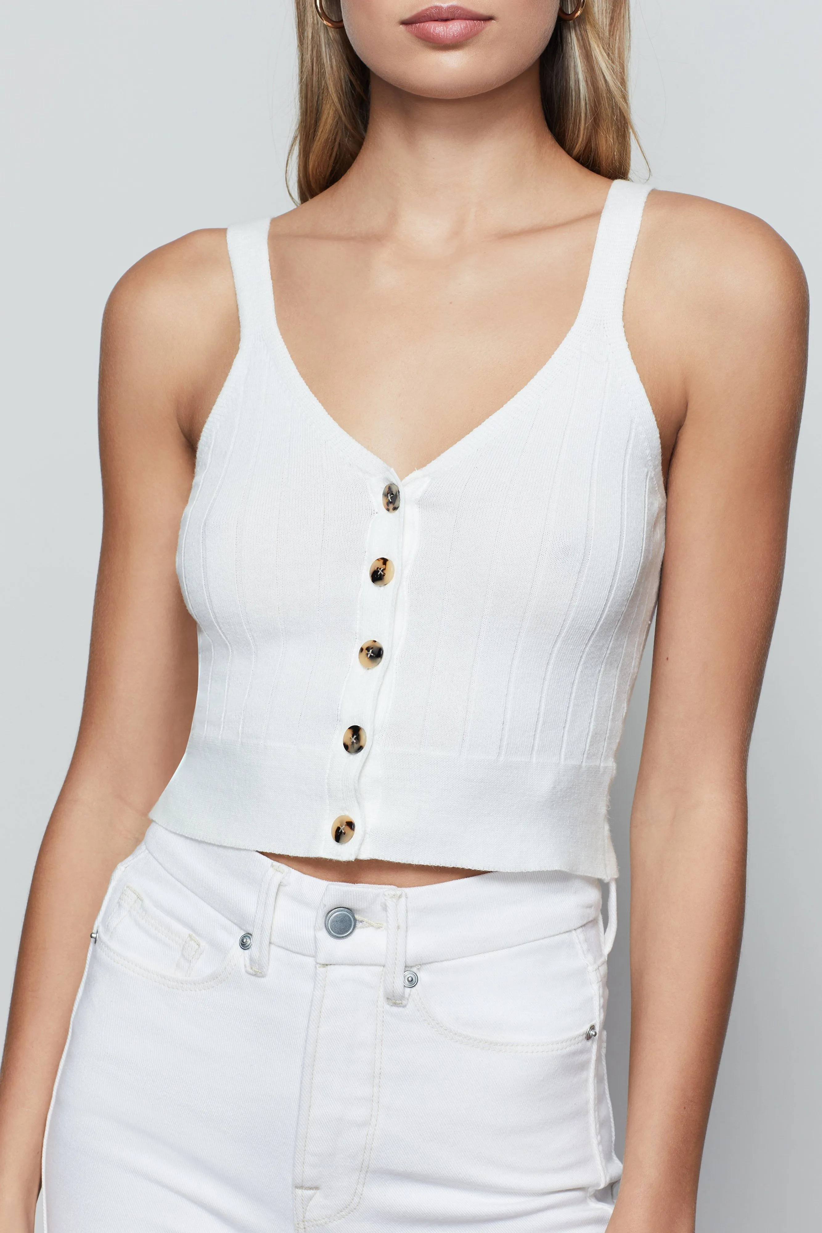 WIDE RIB CROP TANK | POWDER001