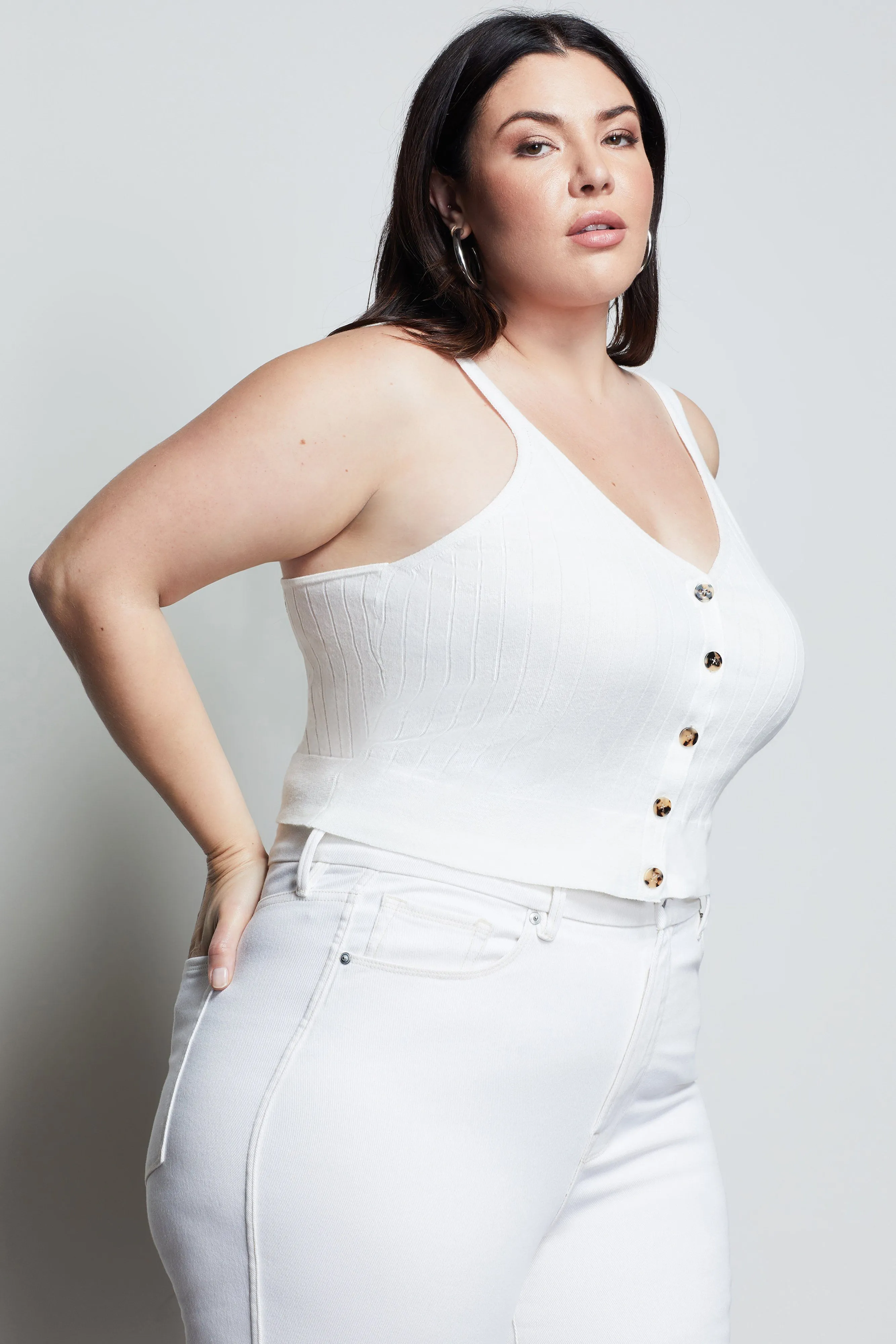WIDE RIB CROP TANK | POWDER001
