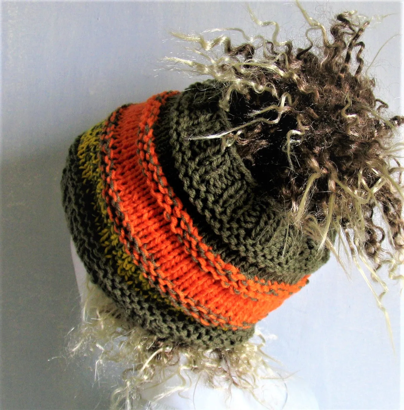 Women Men Bohemian Head Band Dread Tube Wrap Knit Freeform Hippie Wide Headband Buble Headband