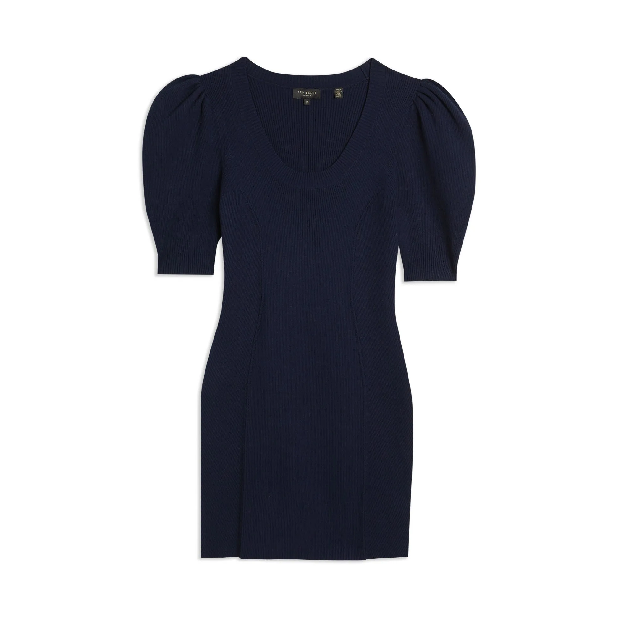 Women Wmd-Dollra-Scoop Neck Bodycon Dress - Dk-Blue