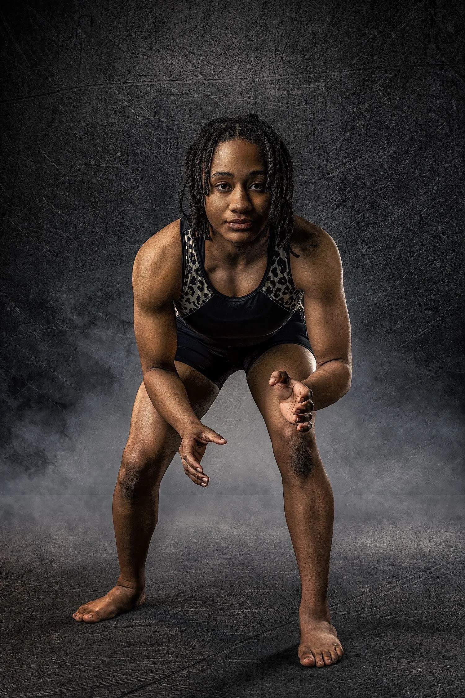 Women's Avant Garde Wrestling Singlet - Cheetah
