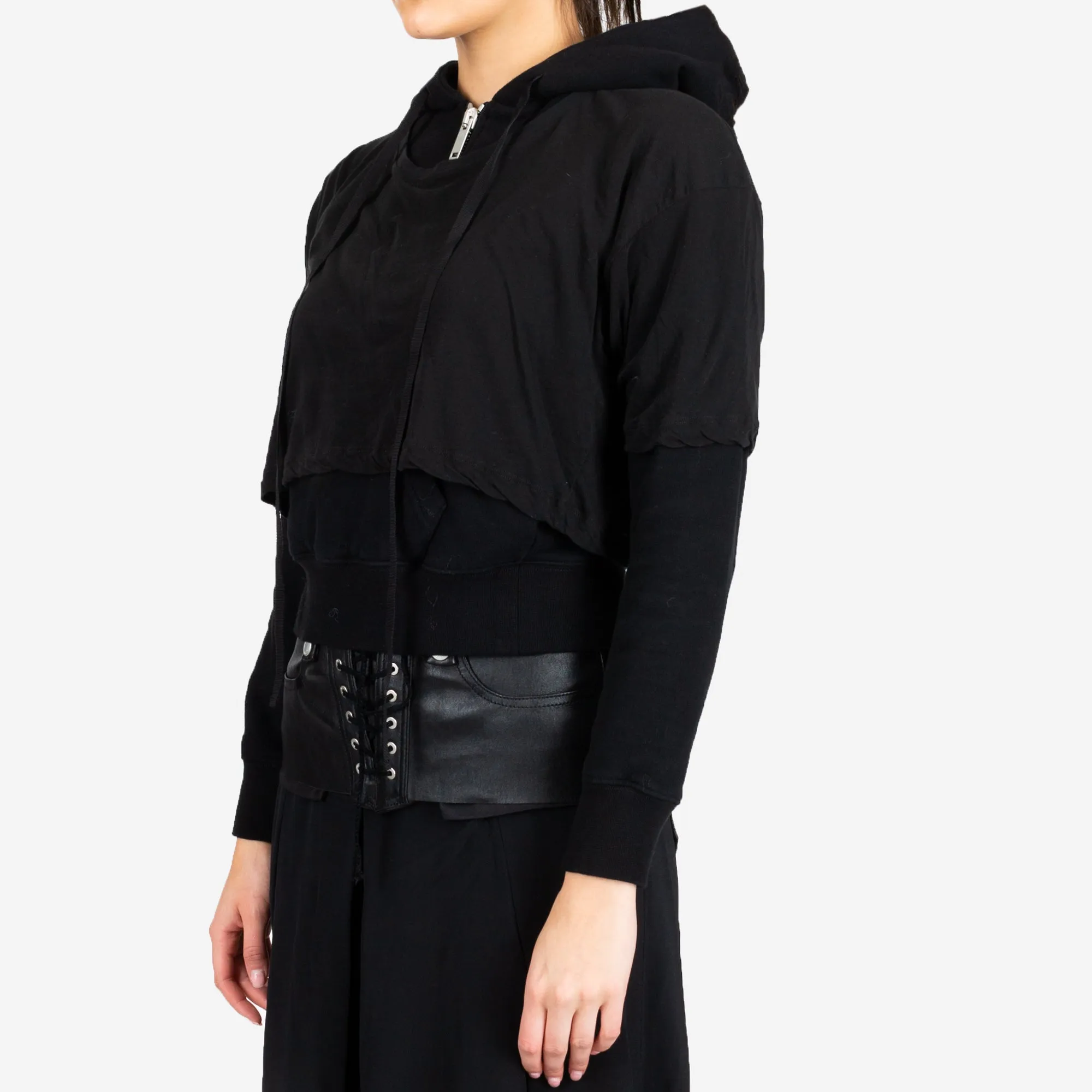 Womens Introh Layered Hooded Tee