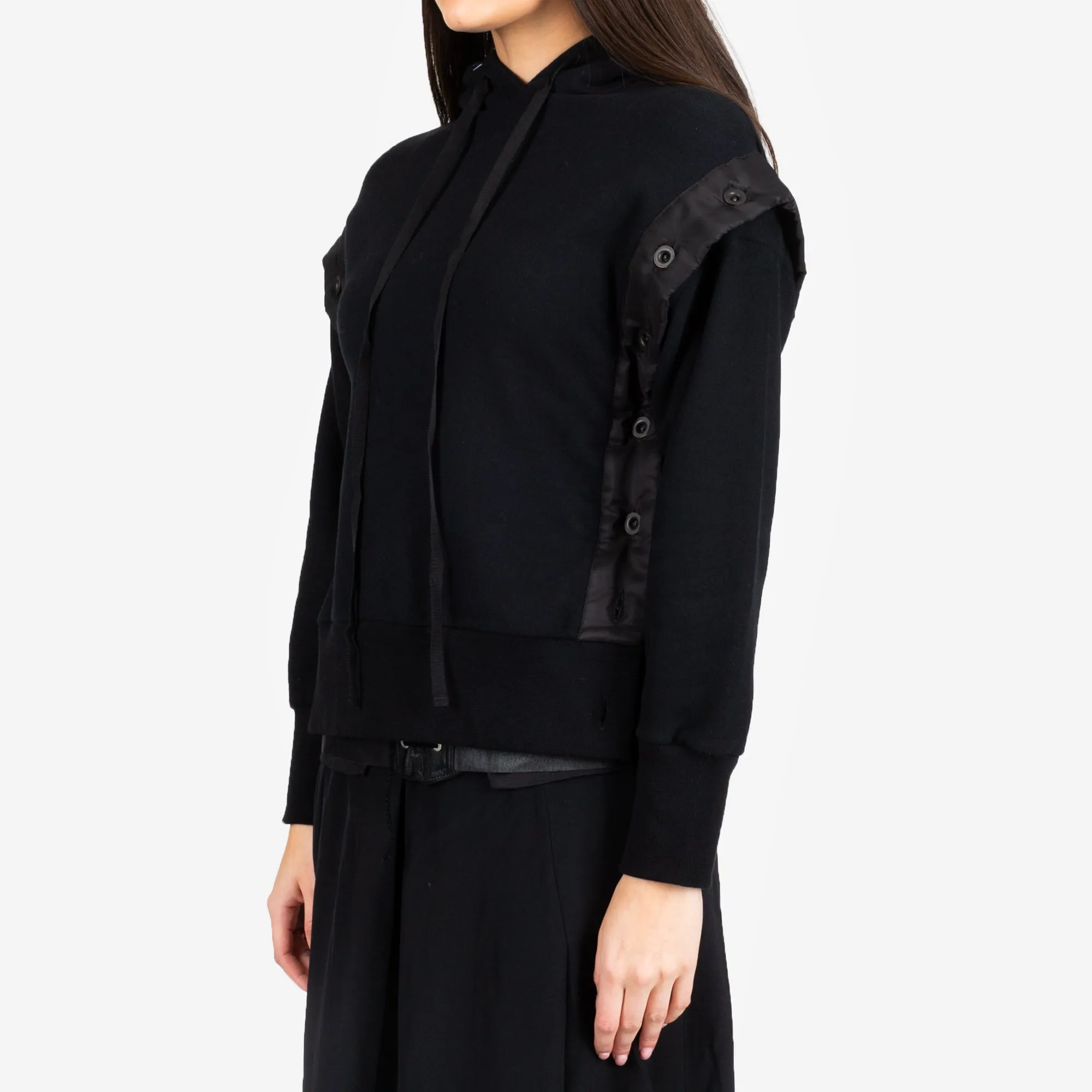 Womens Open Button Hoody