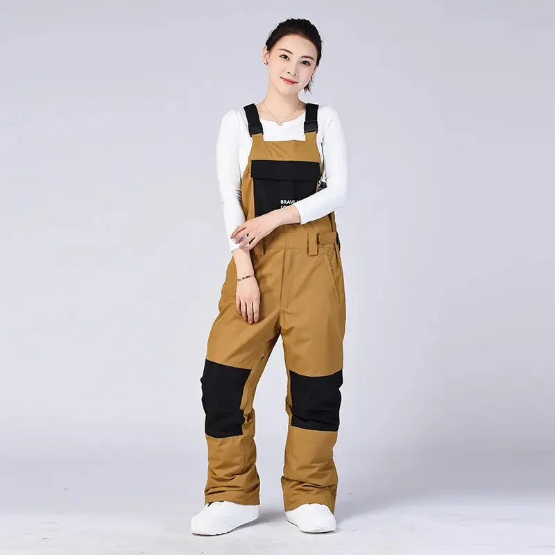 Women's Snowboarding Skiing Insulated Bibs Pants