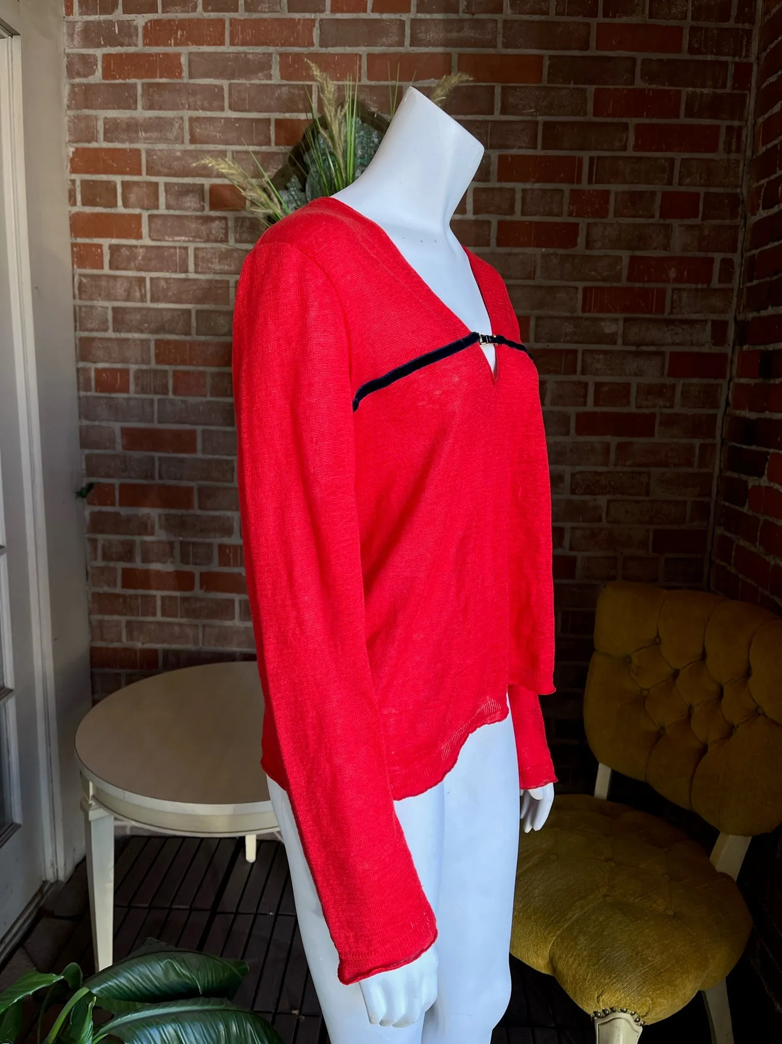 Y2K Roberta di Camerino Linen Knit Top