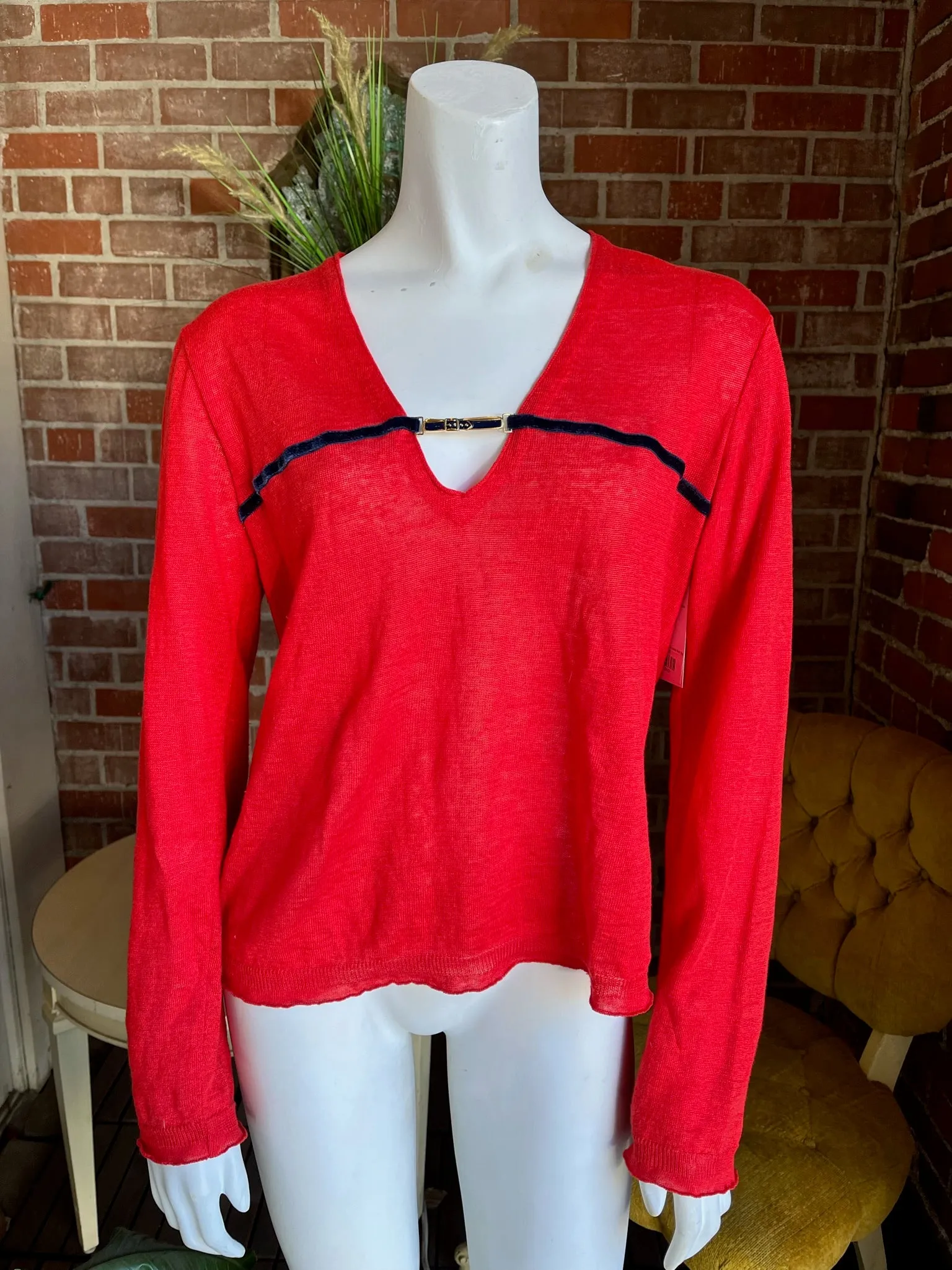 Y2K Roberta di Camerino Linen Knit Top