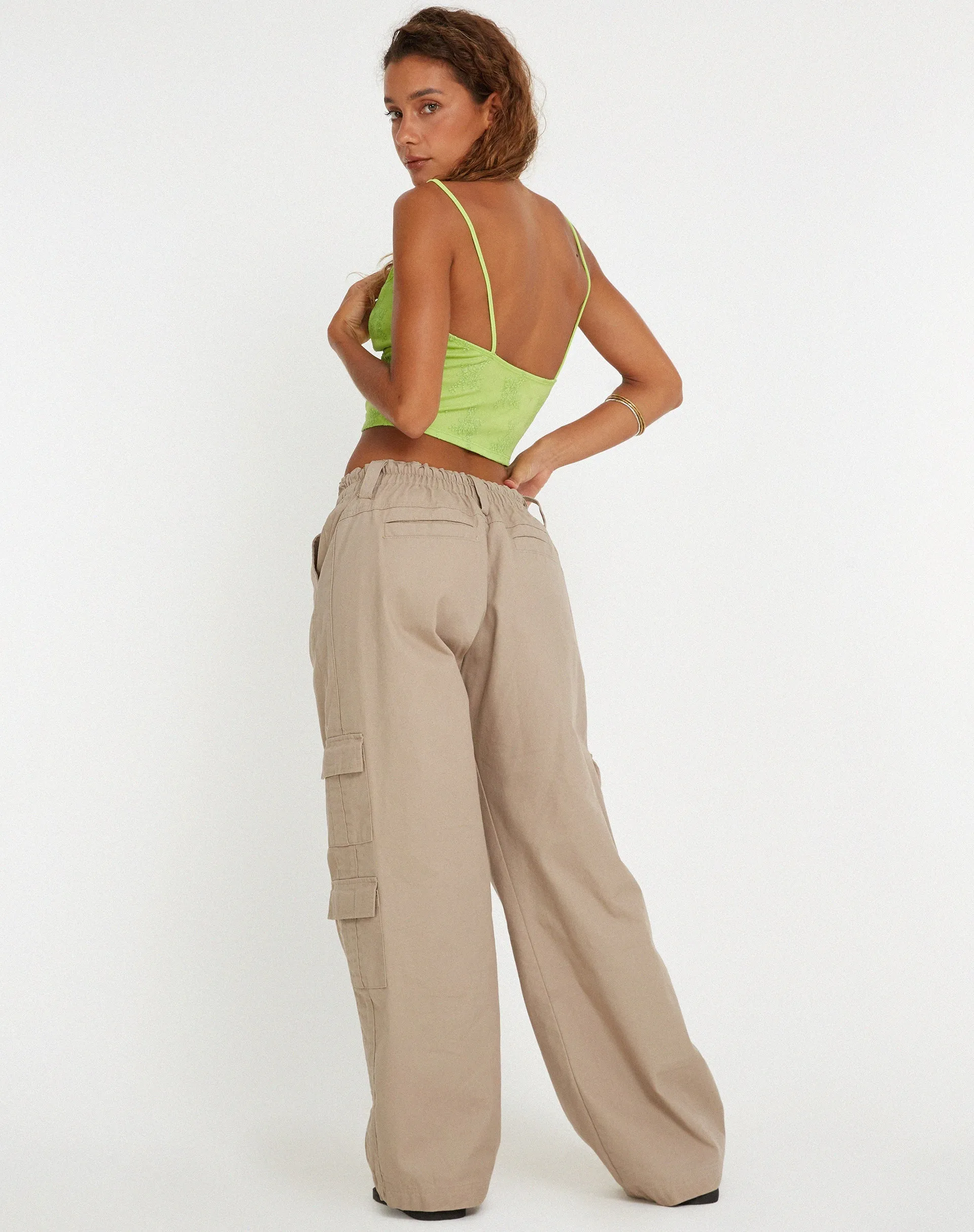 Yecaca Crop Top in Lace Lime