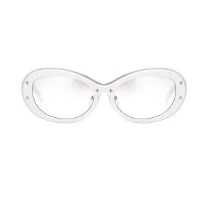 Yohji Yamamoto Sunglasses Cat Eye White and Clear