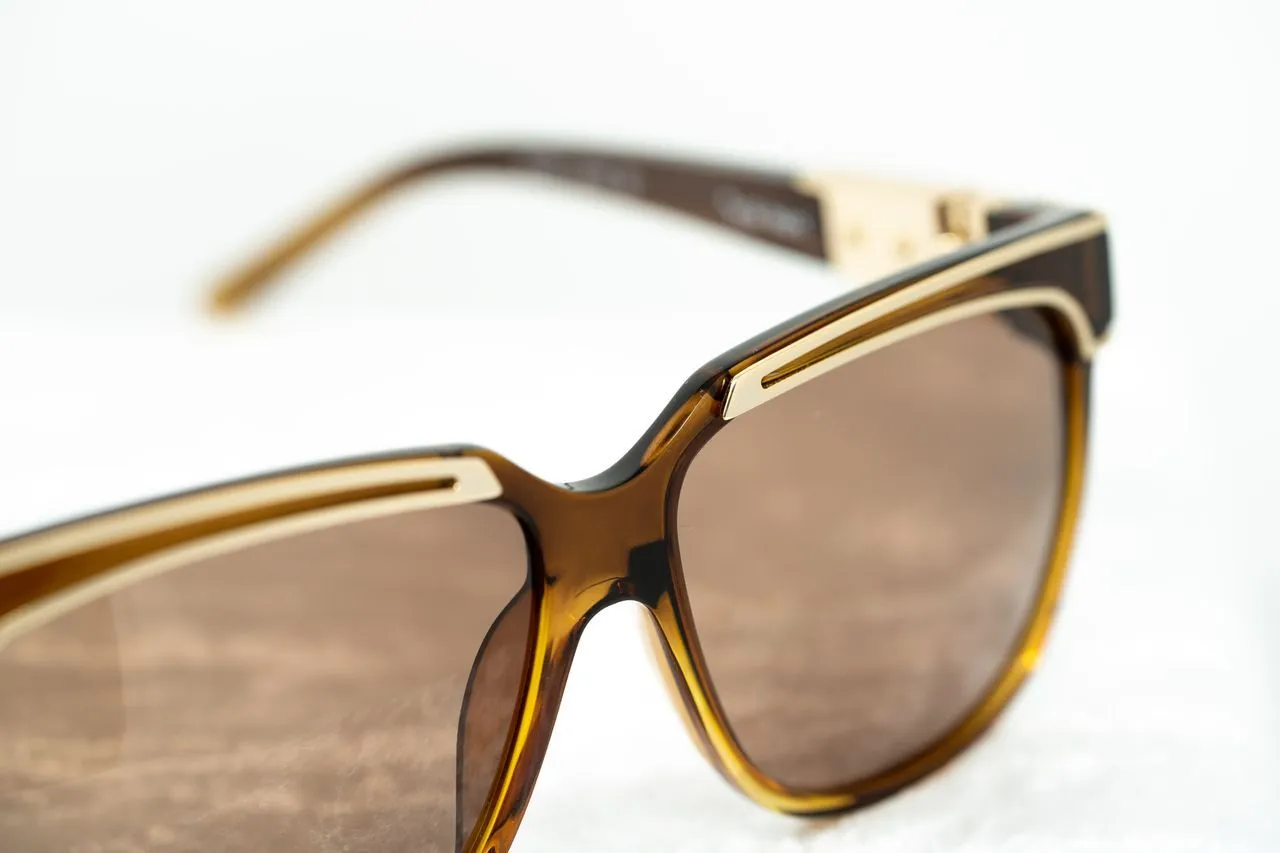 Yohji Yamamoto Sunglasses Rectangular Brown and Bronze