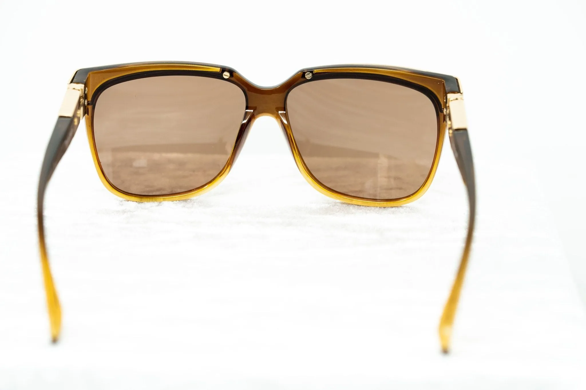 Yohji Yamamoto Sunglasses Rectangular Brown and Bronze