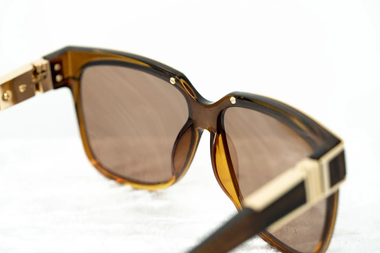 Yohji Yamamoto Sunglasses Rectangular Brown and Bronze
