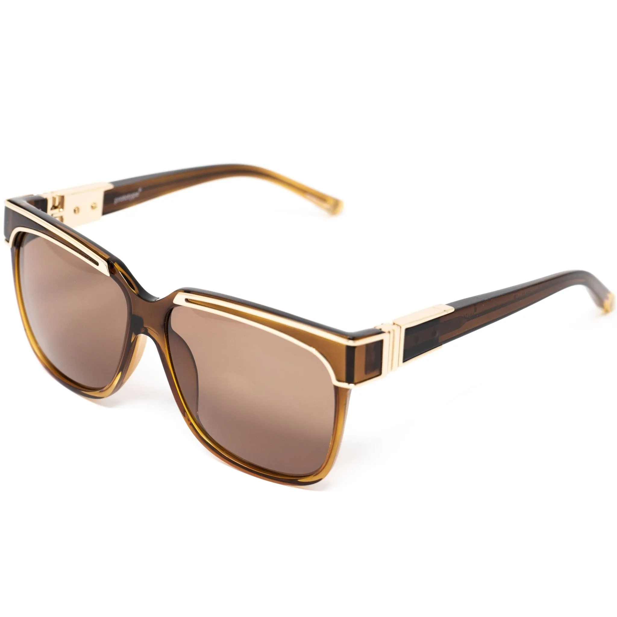 Yohji Yamamoto Sunglasses Rectangular Brown and Bronze