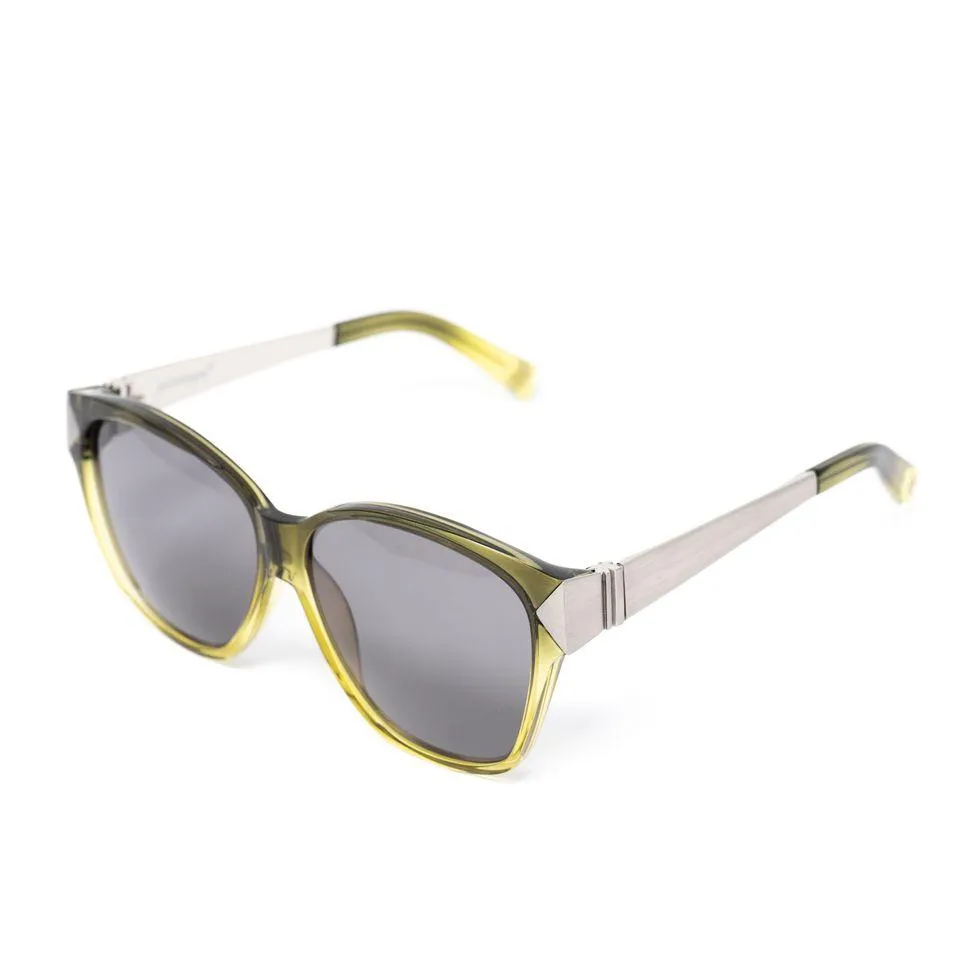 Yohji Yamamoto Sunglasses Rectangular Green and Grey