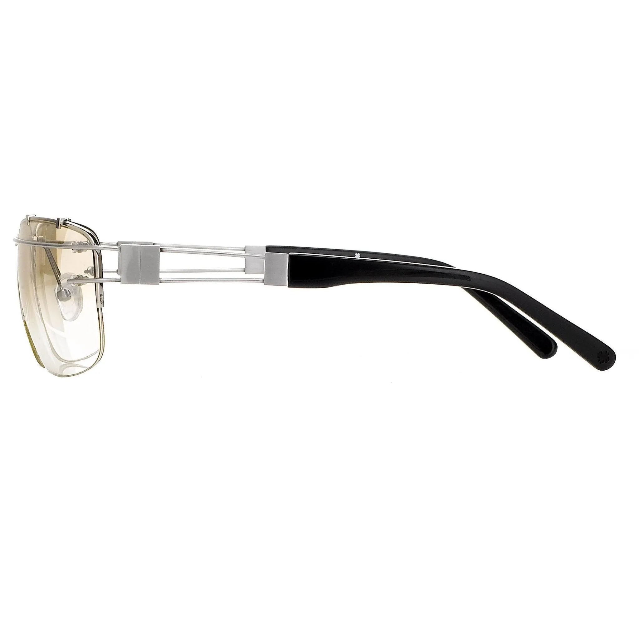 Yohji Yamamoto Sunglasses Rectangular Silver and Brown