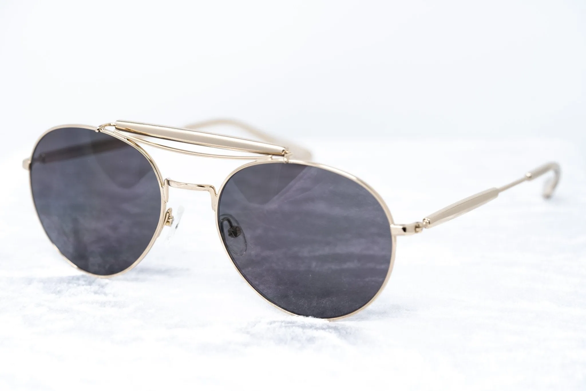 Yohji Yamamoto Sunglasses Round Gold and Grey YY12RIDERC2SUN