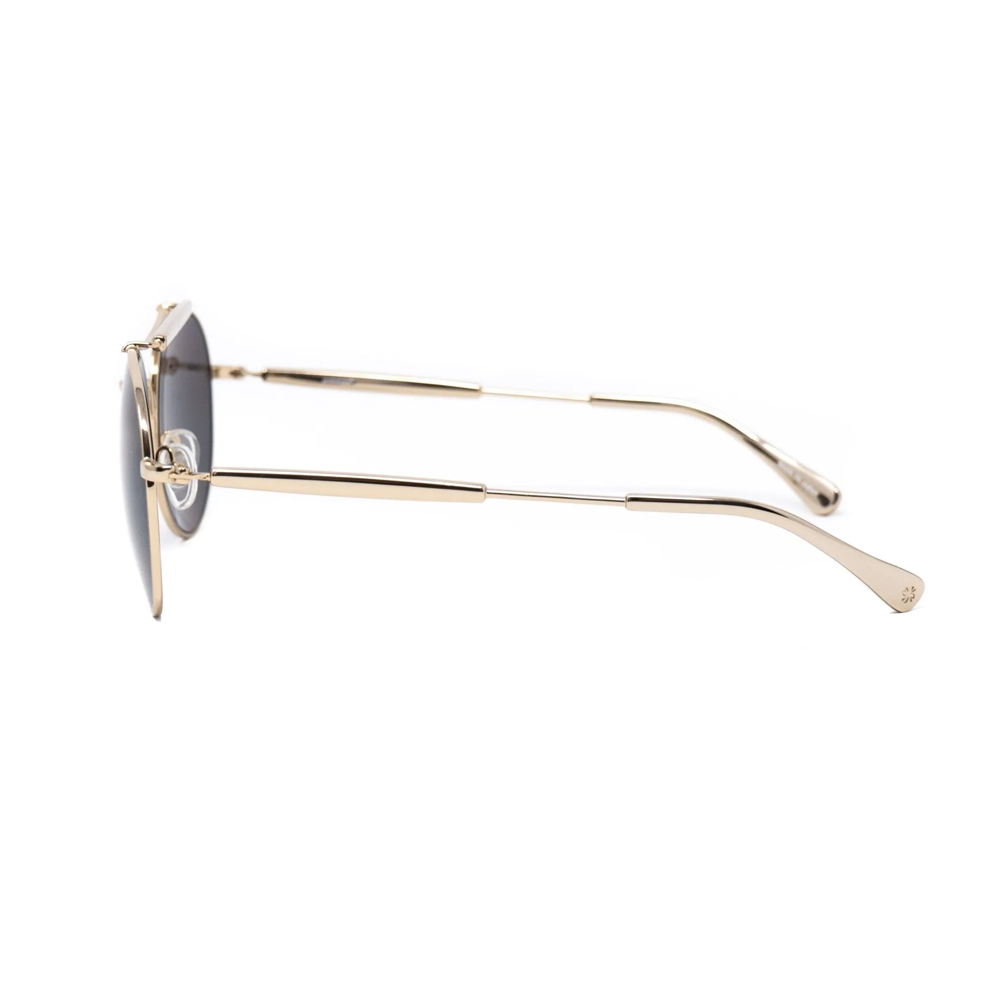 Yohji Yamamoto Sunglasses Round Gold and Grey YY12RIDERC2SUN
