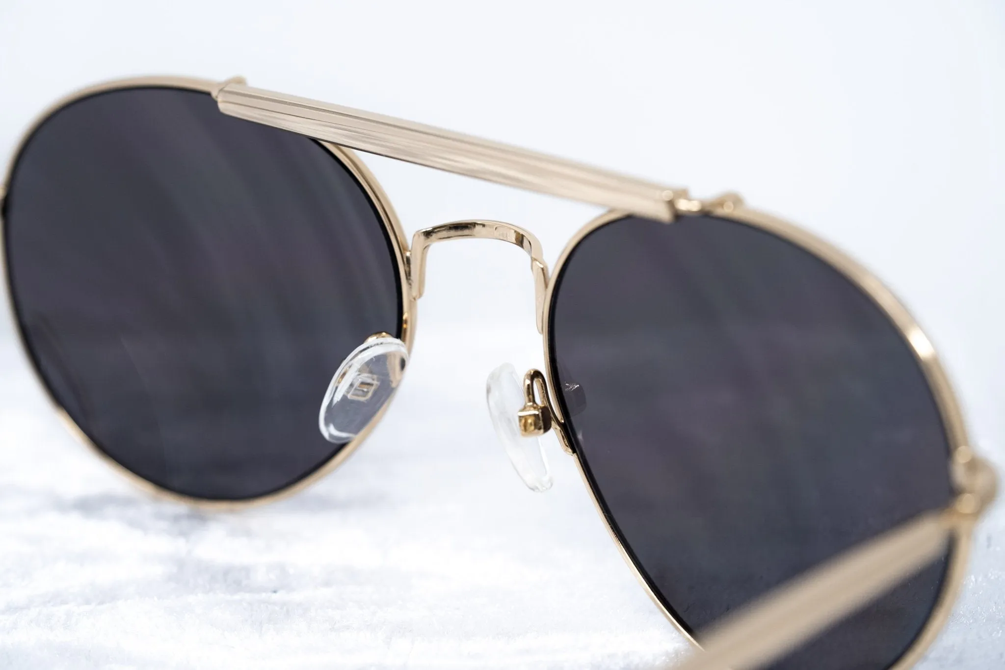Yohji Yamamoto Sunglasses Round Gold and Grey YY12RIDERC2SUN