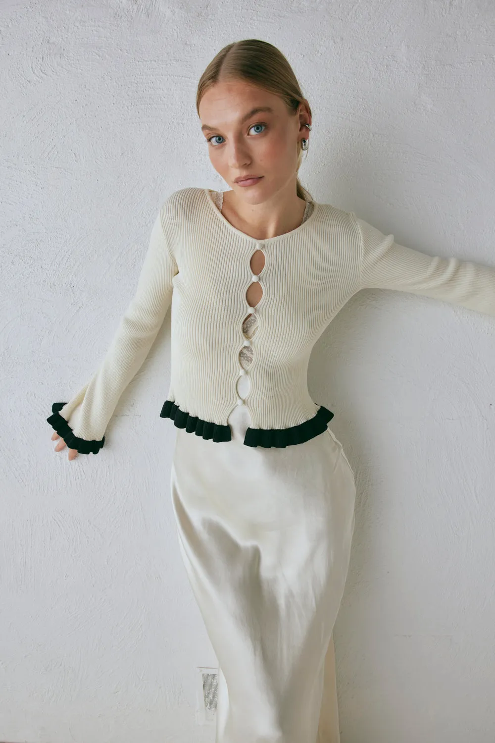 Zoey Knit Top Cream